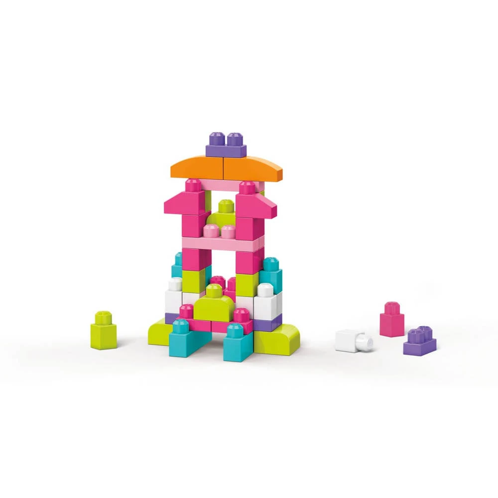 Mega Bloks First Builders Blokkenzak - 60 Stuks - Roze 8 Mega Bloks First Builders Blokkenzak - 60 Stuks - Roze - Afbeelding 6