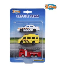 No Brand 2-Play Reddingsteam Voertuigen - 3 Stuks