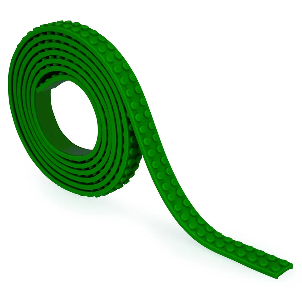 No Brand Mayka Speelgoed Blok Tape 2 Noppen - 1 Meter - Groen 4 No Brand Mayka Speelgoed Blok Tape 2 Noppen - 1 Meter - Groen - Afbeelding 2