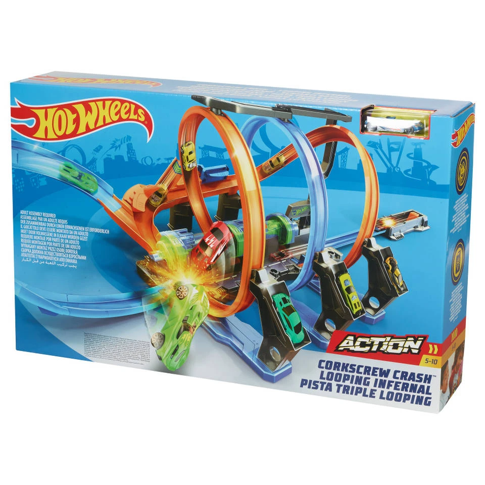 Hot Wheels Kurkentrekker Crash Racebaanset 4 Hot Wheels Kurkentrekker Crash Racebaanset - Afbeelding 2