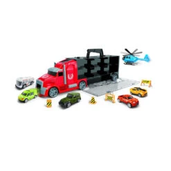 No Brand Vrachtwagen Met 5 Auto's + 1 Helikopter -Speelgoed Verkoopwinkel 1982609 0fd2ccae