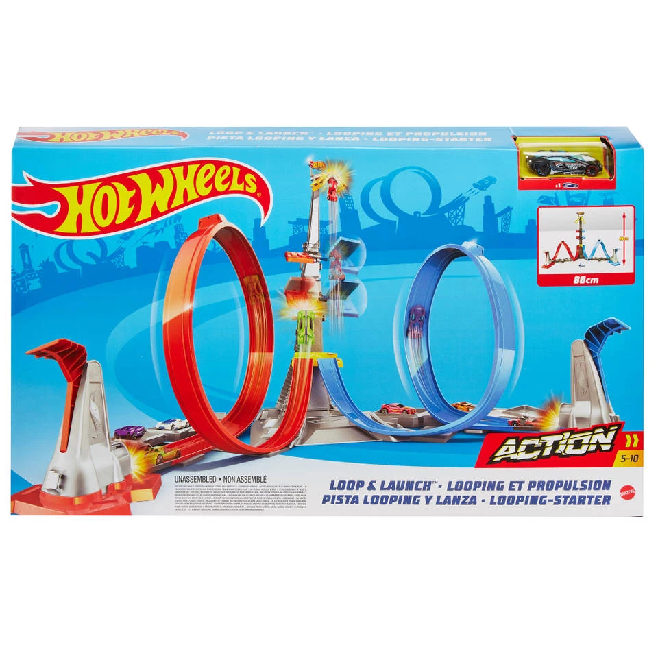 Hot Wheels Looping En Lancering Baanset 3 Hot Wheels Looping En Lancering Baanset