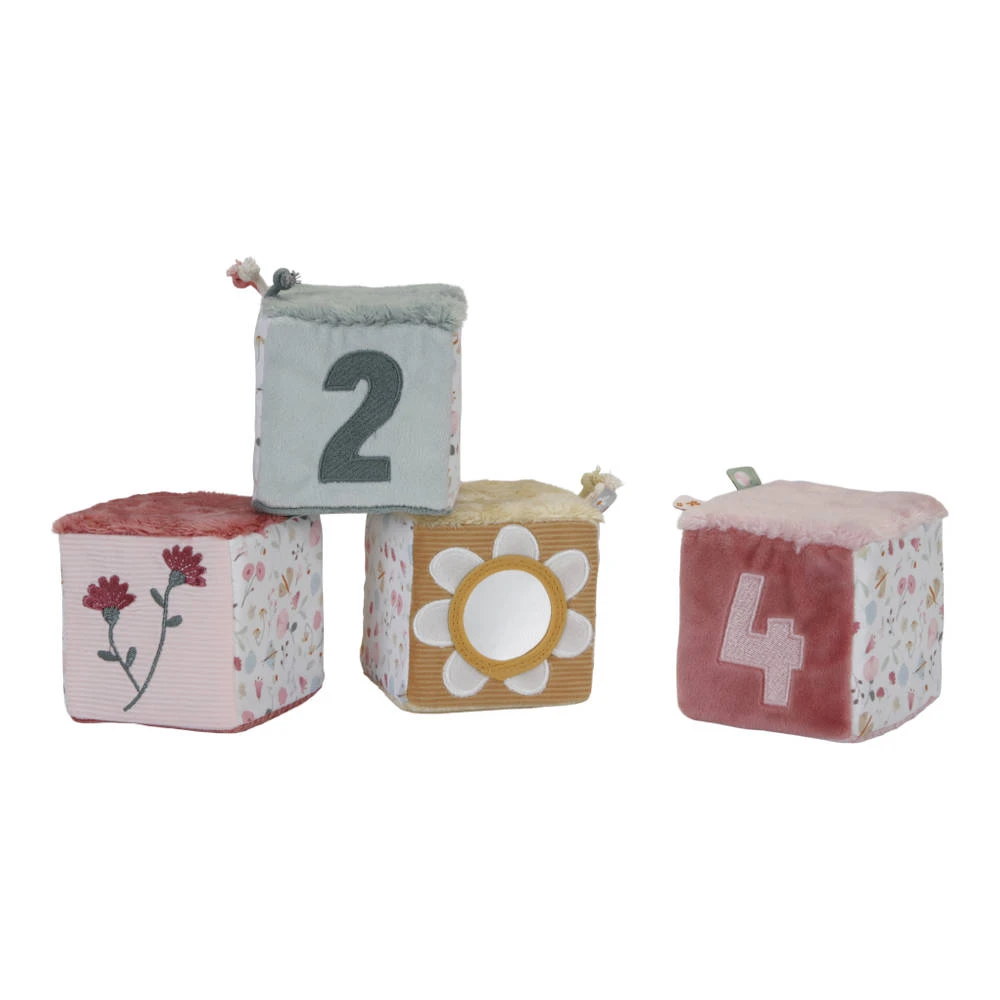 Little Dutch Flowers & Butterflies Zachte Blokkenset Set Van 4 4 Little Dutch Flowers & Butterflies Zachte Blokkenset Set Van 4 - Afbeelding 2