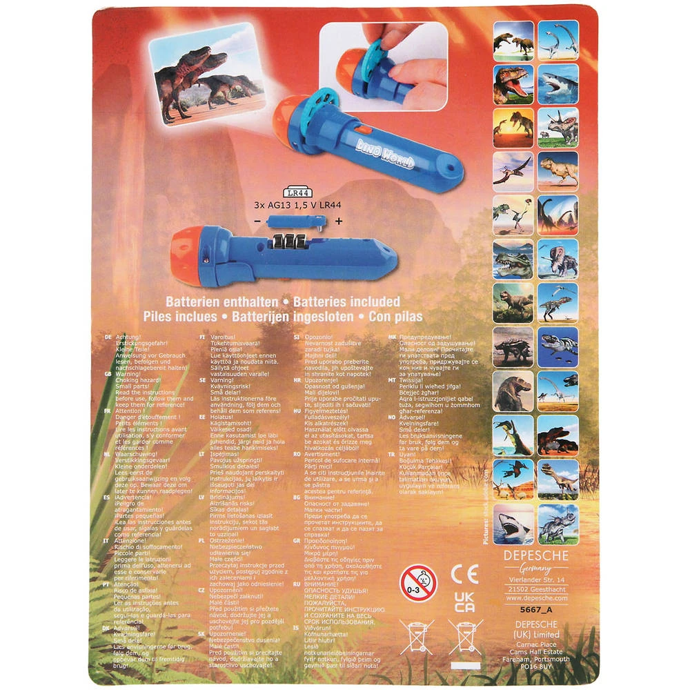 Depesche Dino World Zaklamp Met Plaatjes 7 Depesche Dino World Zaklamp Met Plaatjes - Afbeelding 5