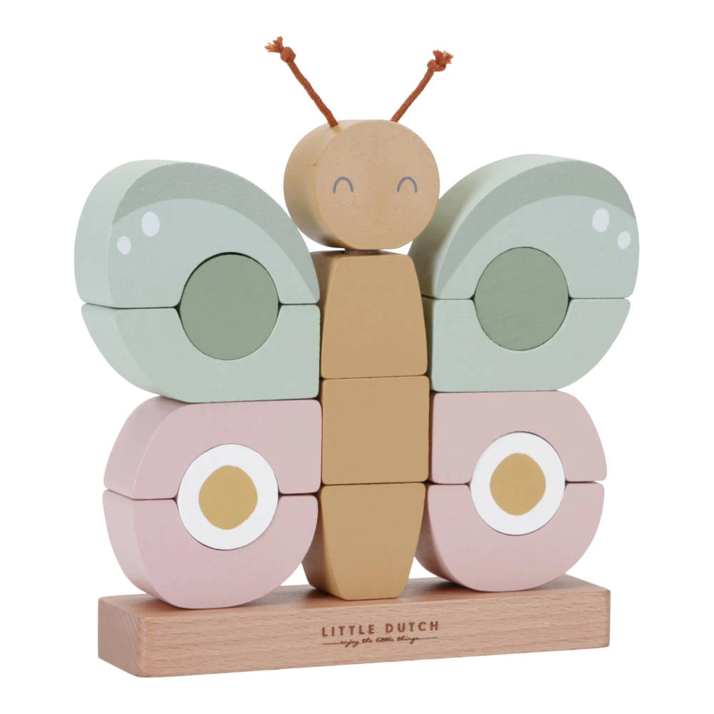 Little Dutch Flowers & Butterflies Stapelblokken Vlinder 5 Little Dutch Flowers & Butterflies Stapelblokken Vlinder - Afbeelding 3