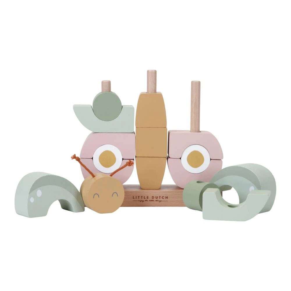 Little Dutch Flowers & Butterflies Stapelblokken Vlinder 6 Little Dutch Flowers & Butterflies Stapelblokken Vlinder - Afbeelding 4