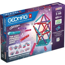 Geomag Glitter Gerecycled Set 60-delig