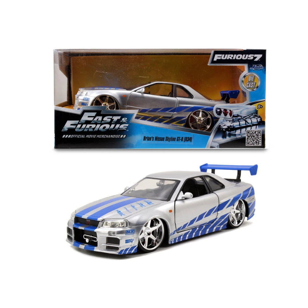 No Brand Jada Fast And Furious Brians 2002 Nissan Skyline GT-R R34 - 1:24 3 No Brand Jada Fast And Furious Brians 2002 Nissan Skyline GT-R R34 - 1:24