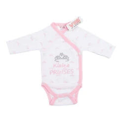 No Brand VIB Kleine Prinses Rompertje Tiara - Wit/roze