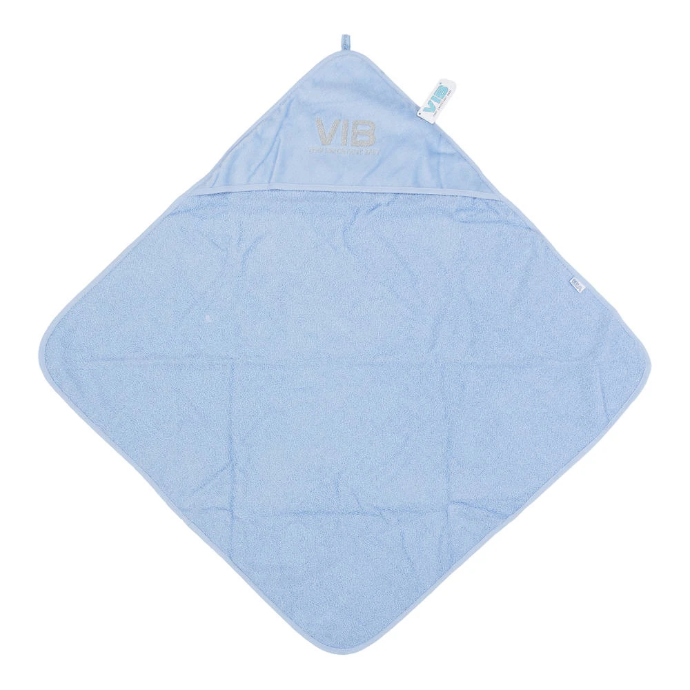 No Brand VIB Badcape Very Important Baby - Lichtblauw/zilver 4 No Brand VIB Badcape Very Important Baby - Lichtblauw/zilver - Afbeelding 2