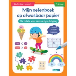 No Brand Mijn Oefenboek Op Afwasbaar Papier De Tafels Van Vermenigvuldiging - 7 Tot 8 Jaar