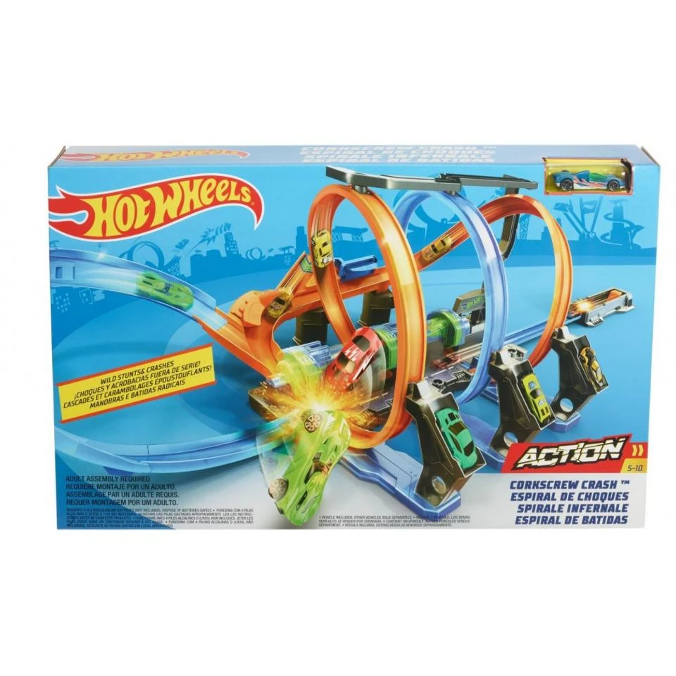 Hot Wheels Kurkentrekker Crash Racebaanset 5 Hot Wheels Kurkentrekker Crash Racebaanset - Afbeelding 3
